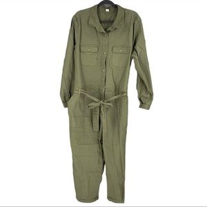 Old Navy Utility Jumpsuit Cotton Army/Olive Green